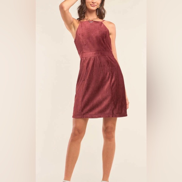 NWT Sugarlips Corduroy Mini Dress - Picture 2 of 5